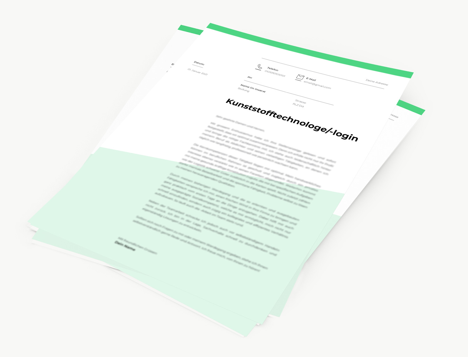 Bewerbung Kunststofftechnologe/-login