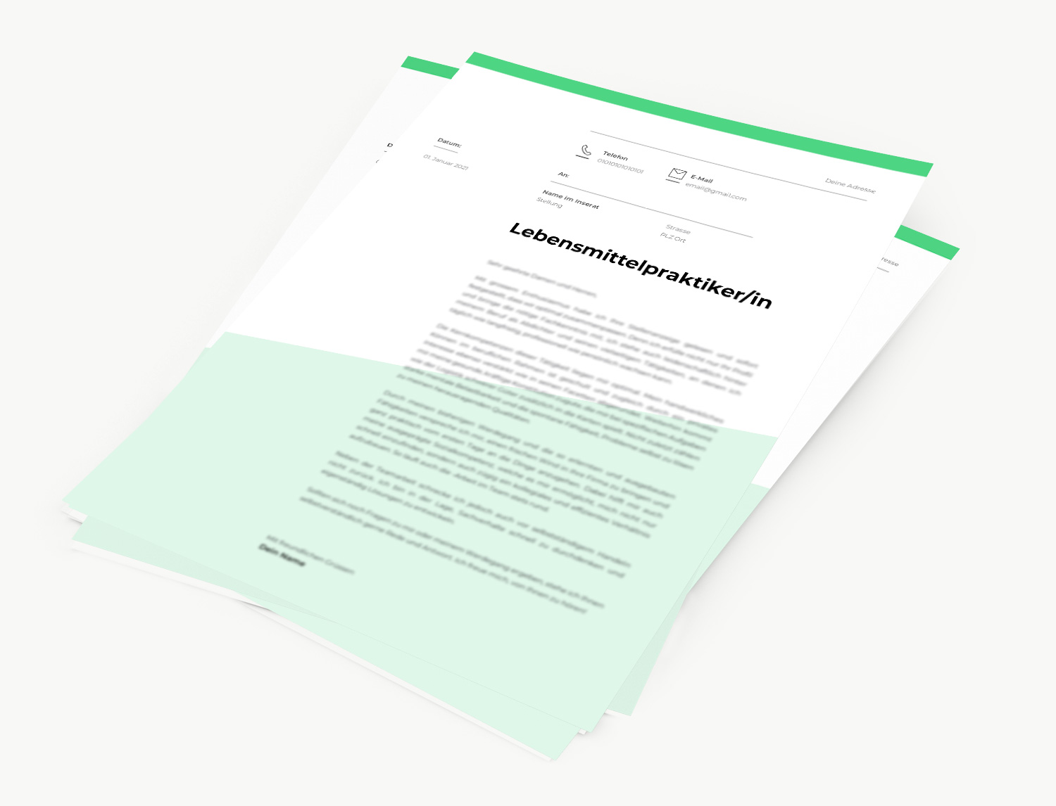 Bewerbung Lebensmittelpraktiker/in