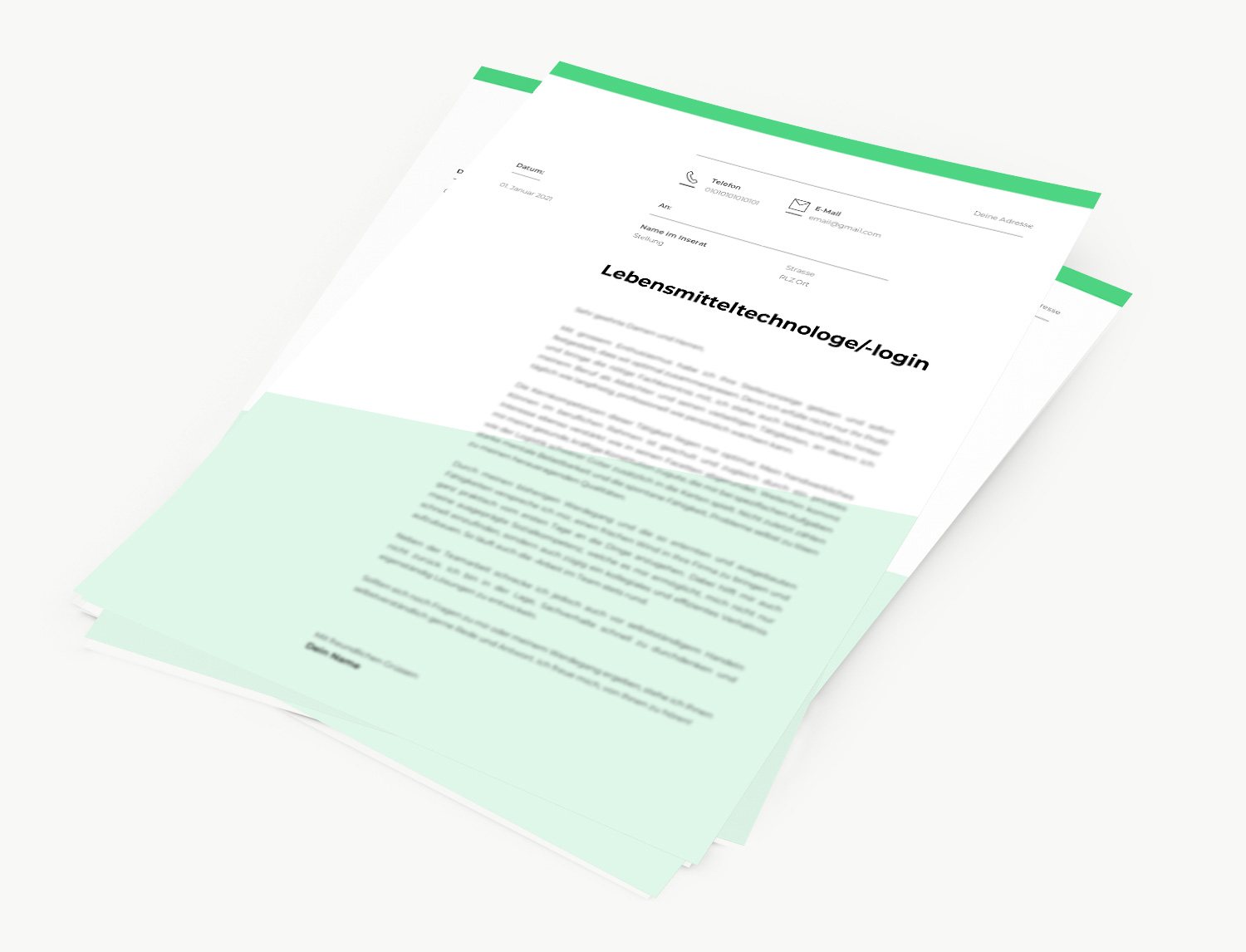 Bewerbung Lebensmitteltechnologe/-login