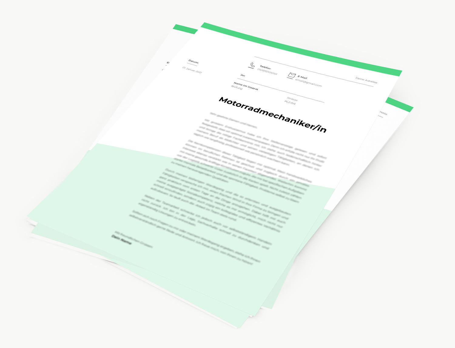 Bewerbung Motorradmechaniker/in