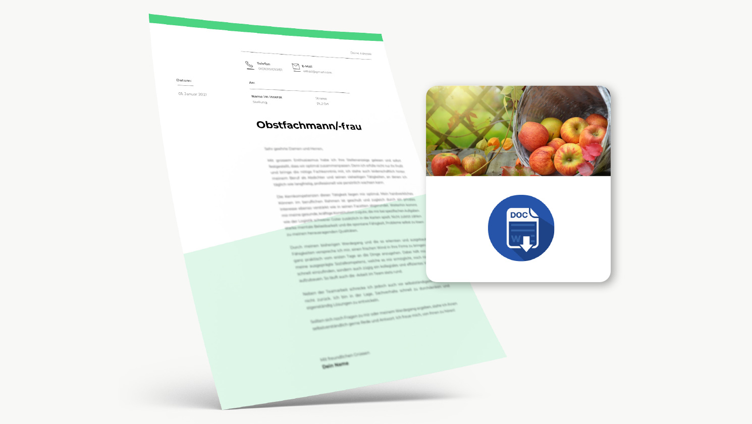 Bewerbung Obstfachmann/-frau