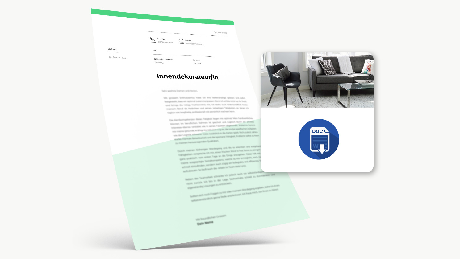 Bewerbung Innendekorateur/in