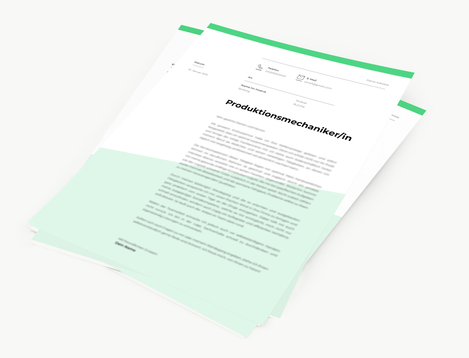 Bewerbung Produktionsmechaniker/in