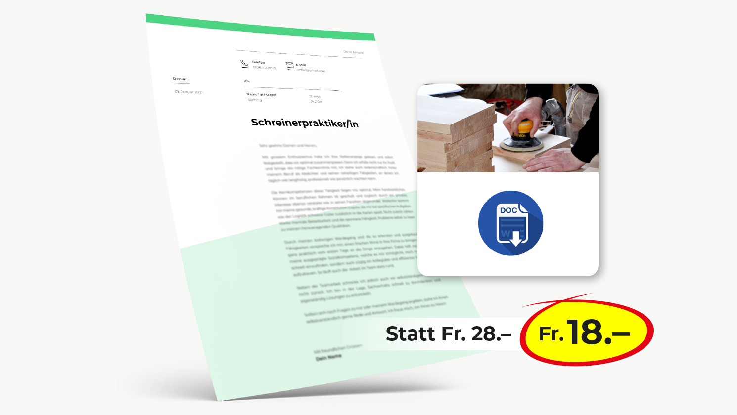 Bewerbung Schreinerpraktiker/in
