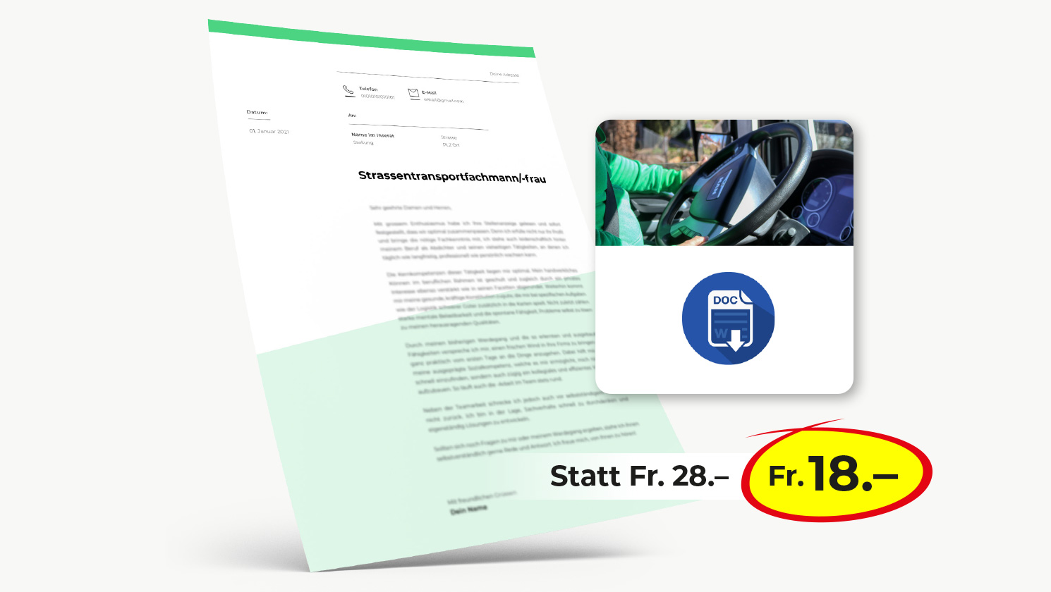 Bewerbung Strassentransportfachmann/-frau
