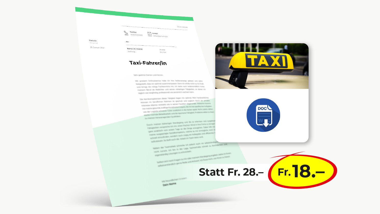 Bewerbung Taxi-Fahrer/in