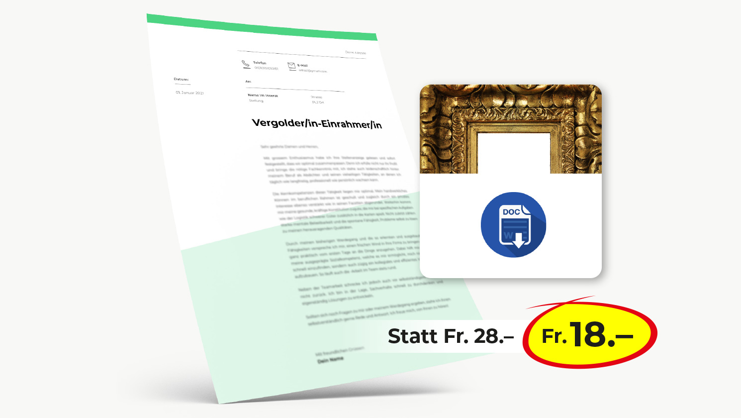 Bewerbung Vergolder/in-Einrahmer/in